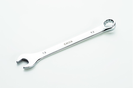 Ключ рожково-накидний полірований CrV 11мм СИЛА