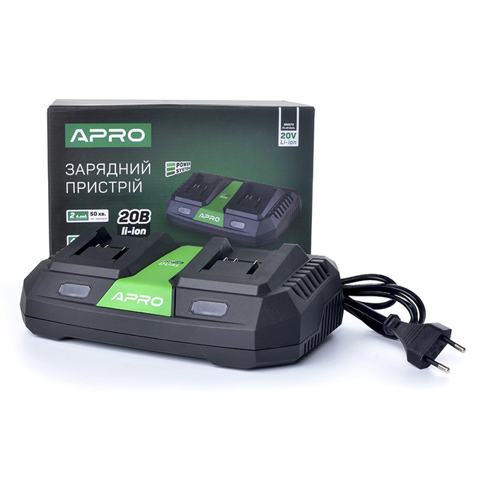 Подвійний зарядний пристрій APRO FC20 Dual 20В, 3А