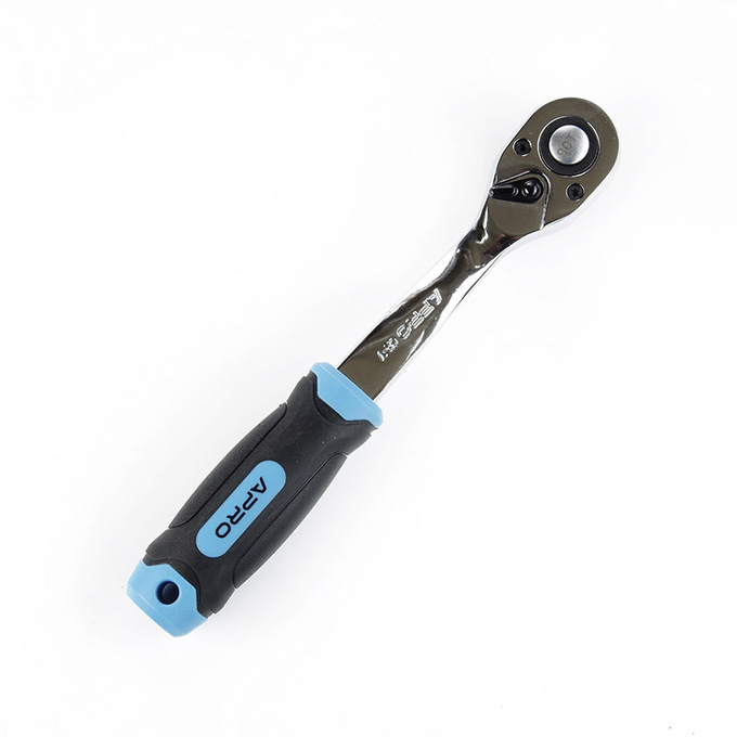 Ключ-тріскачка з вигнутою ручкою CrV 1/2 (90T) APRO